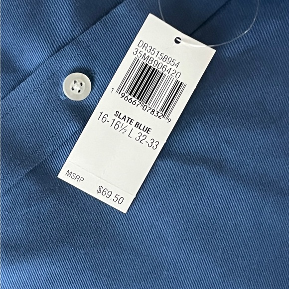 Michael Kors Slate Blue Button Down Long Sleeve Shirt Sz L NWT - Picture 10 of 16